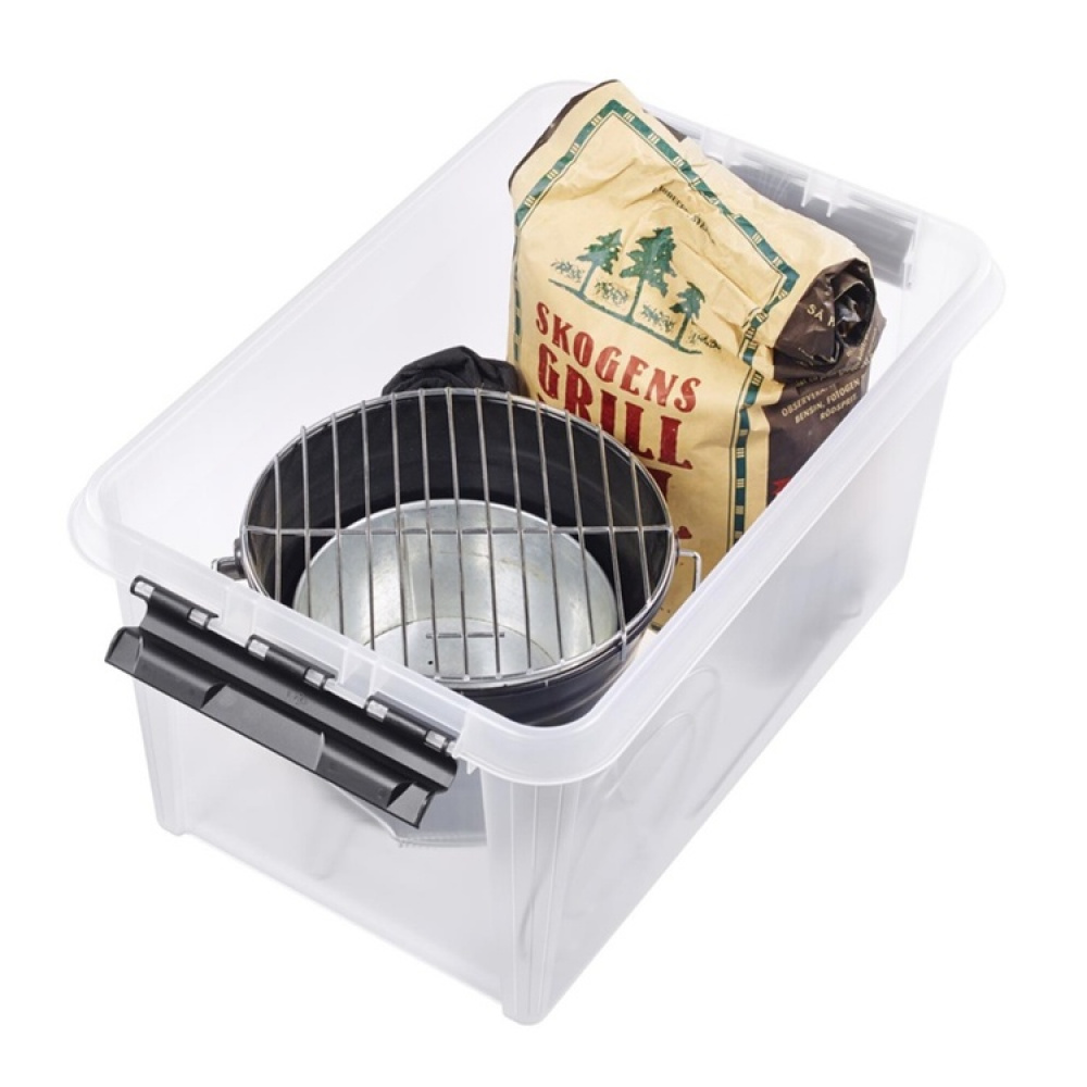 Box, Large, SMARTSTORE 46L, CLASSIC, 59 x 39 x H31 cm, Transparent / Black in the group Storage / Storage boxes at SmartaSaker.se (41879)