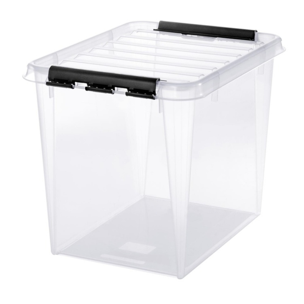 Box, Large, SMARTSTORE 52L, CLASSIC, 50 x 39 x H 41 cm, Transparent / Black in the group Storage / Storage boxes at SmartaSaker.se (41880)