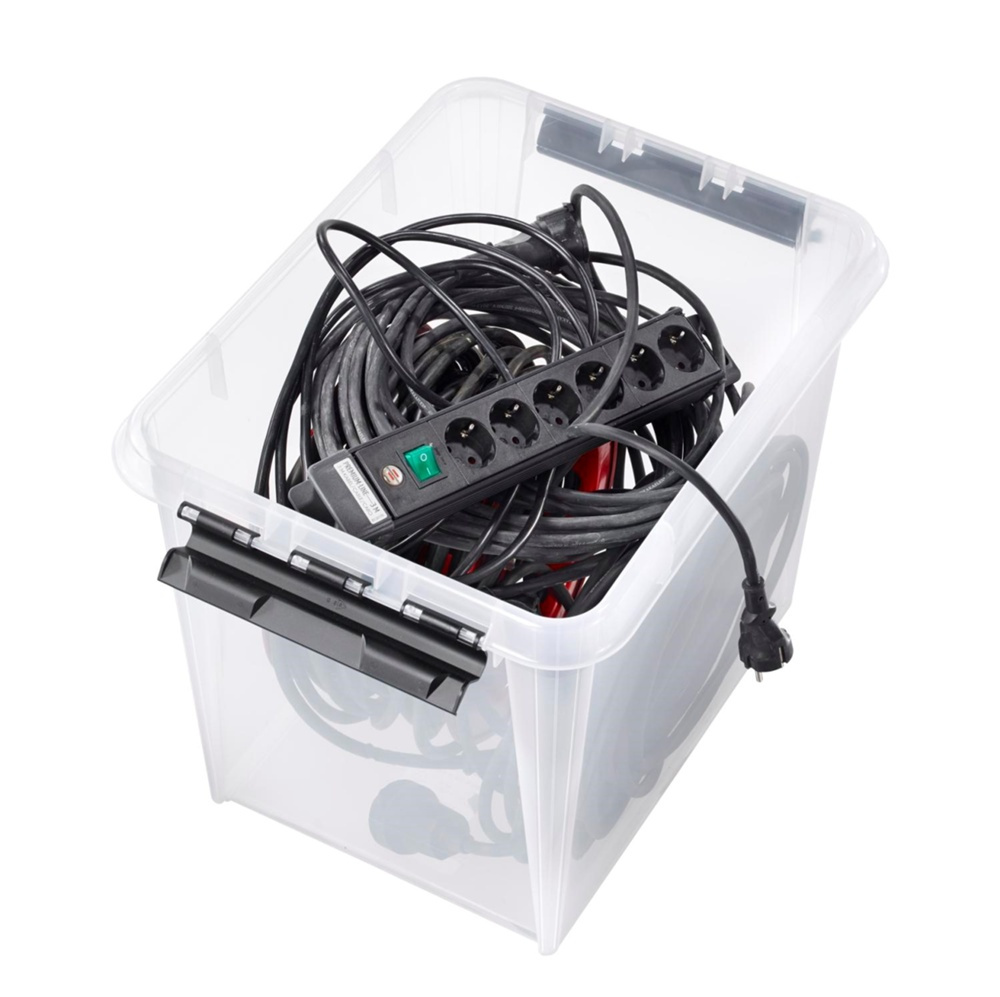 Box, Large, SMARTSTORE 52L, CLASSIC, 50 x 39 x H 41 cm, Transparent / Black in the group Storage / Storage boxes at SmartaSaker.se (41880)