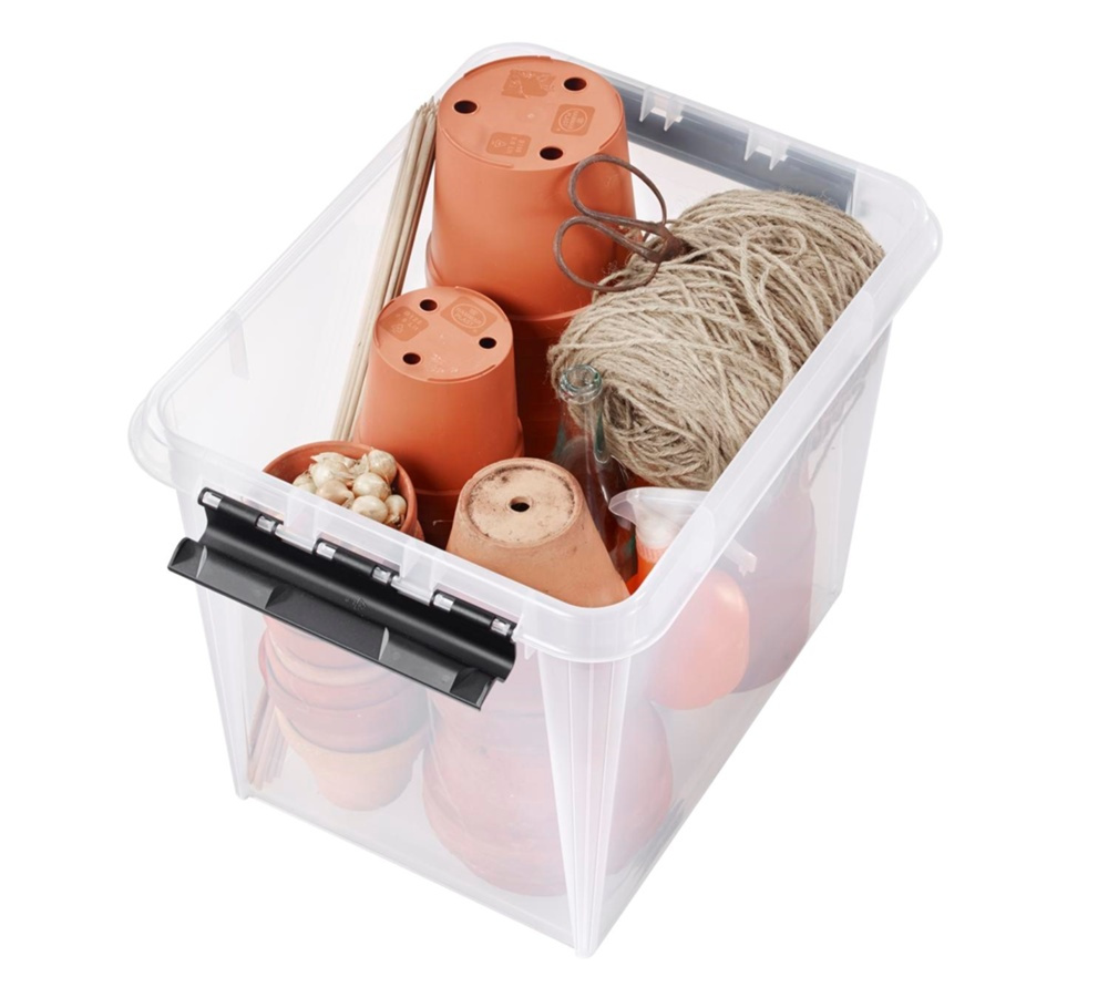 Box, Large, SMARTSTORE 52L, CLASSIC, 50 x 39 x H 41 cm, Transparent / Black in the group Storage / Storage boxes at SmartaSaker.se (41880)