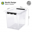 Box, Large, SMARTSTORE 52L, CLASSIC, 50 x 39 x H 41 cm, Transparent / Black Box, Large, SMARTSTORE 52L, CLASSIC, 50 x 39 x H 41 cm, Transparent / Black