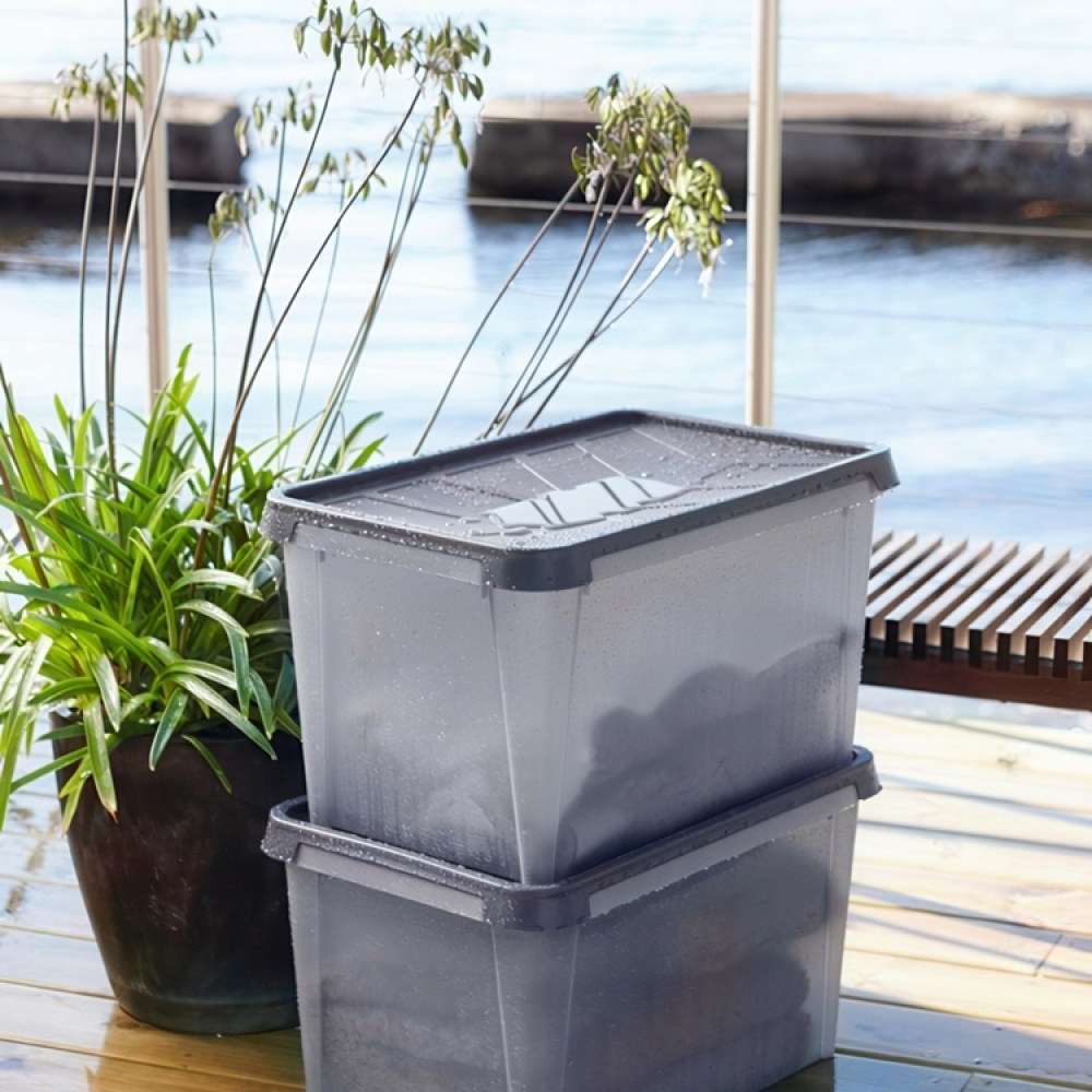 Storage Box, Waterproof, SMARTSTORE 55L DRY, 60 x 40 x H 35 cm, Grey in the group Storage / Storage boxes at SmartaSaker.se (41884)