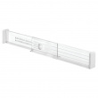 Adjustable drawer dividers, Low, Set of 2, LOCKS IN PLACE, 34,6 - 52,7 x H 6 cm, Transparent Adjustable drawer dividers, Low, Set of 2, LOCKS IN PLACE, 34,6 - 52,7 x H 6 cm, Transparent