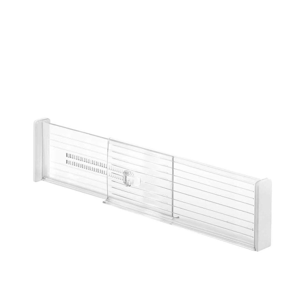 Adjustable drawer dividers, High, Set of 2, 33,7 - 51,4 x H 10,2 cm, Transparent in the group Storage / Kitchen storage / Kitchen cabinet organizers at SmartaSaker.se (41890)
