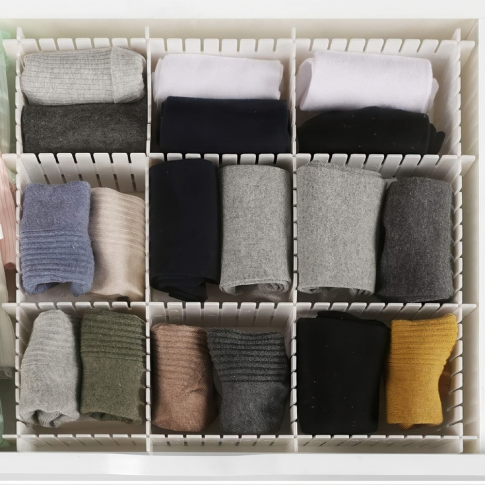 Drawer dividers, Set of 6, FREE DRAWER ORGANISER, 44 x H 10 cm. White in the group Storage / Wardrobe storage / Sorting boxes at SmartaSaker.se (41892)