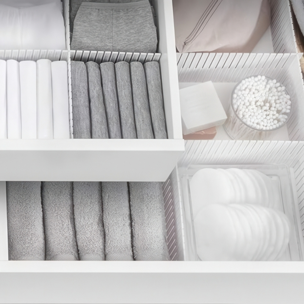 Drawer dividers, Set of 5, DIVISOR DE CAJONES, 49,5 x H10 cm. White in the group Storage / Wardrobe storage / Sorting boxes at SmartaSaker.se (41893)