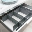 Drawer dividers, Set of 6, FREE DRAWER ORGANISER, 44 x H 10 cm, Grey Drawer dividers, Set of 6, FREE DRAWER ORGANISER, 44 x H 10 cm, Grey