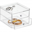 Two drawer box storage, ID CLARITY VANITY DRAWER, 16,5 x 16,5 x H 12,7 cm, Clear Two drawer box storage, ID CLARITY VANITY DRAWER, 16,5 x 16,5 x H 12,7 cm, Clear