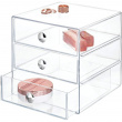 Three drawer box storage, ID CLARITY VANITY DRAWER, 16,5 x 16,5 x H 16,5 cm, Clear Three drawer box storage, ID CLARITY VANITY DRAWER, 16,5 x 16,5 x H 16,5 cm, Clear