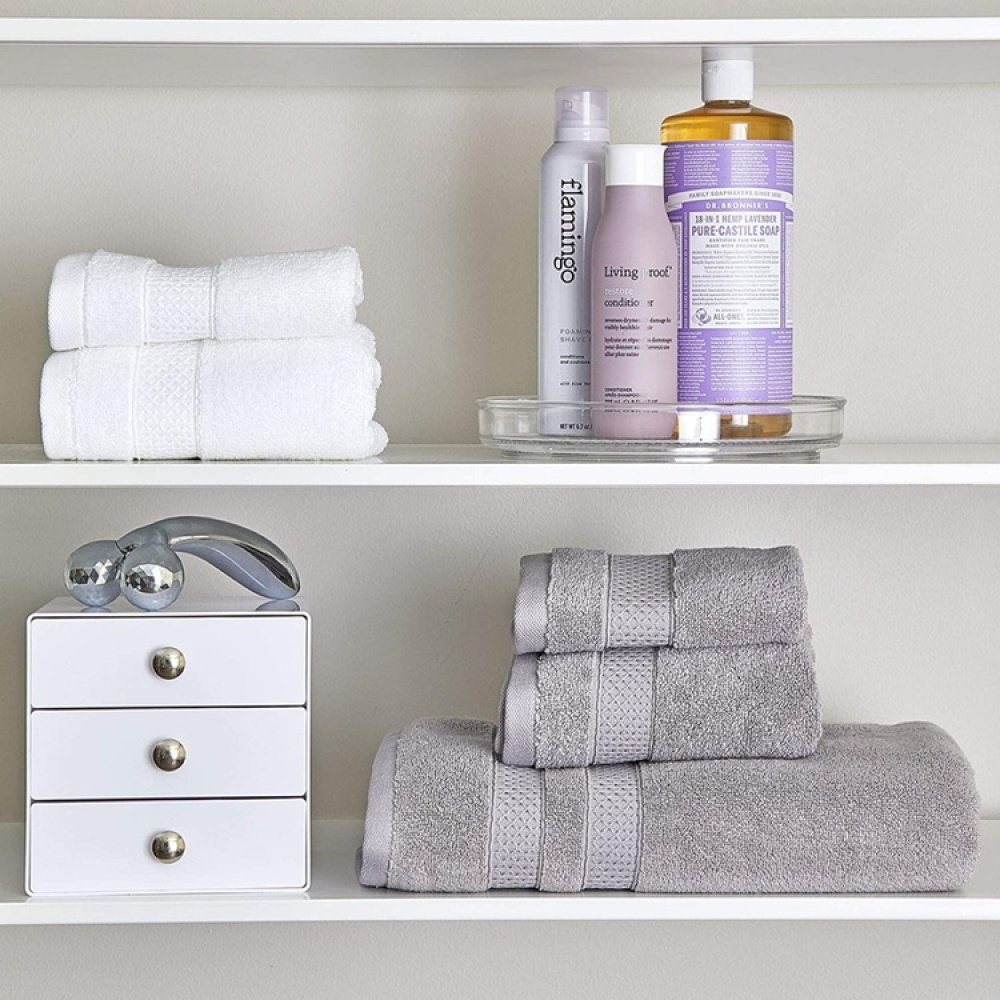 Three drawer box storage, ID VANITY DRAWER, 16,5 x 16,5 x H 16,5 cm, White in the group Storage / Bathroom storage / Makeup storage at SmartaSaker.se (41901)