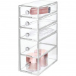Five drawer box storage, ID CLARITY TOWER DRAWER, 8,5 x 16,5 x H 25 cm, Clear Five drawer box storage, ID CLARITY TOWER DRAWER, 8,5 x 16,5 x H 25 cm, Clear