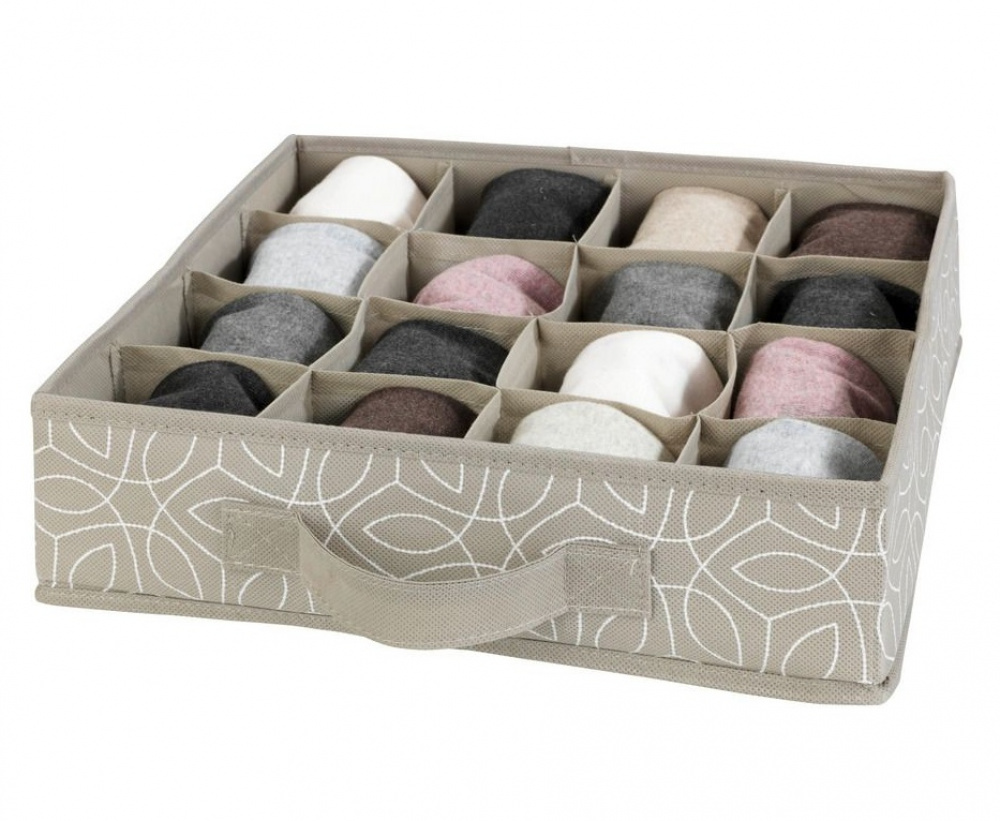 Drawer Organizer 16 compartments, BALANCE, 31 x 31 x H8,5 cm, Beige in the group Storage / Wardrobe storage / Sorting boxes at SmartaSaker.se (41904)
