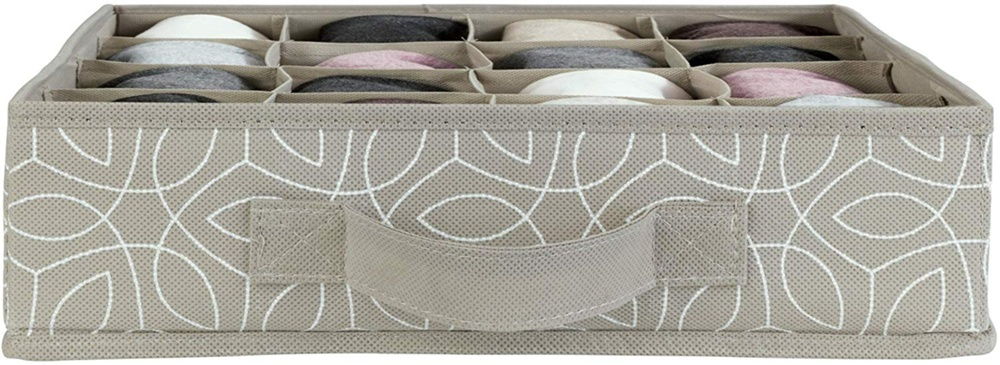 Drawer Organizer 16 compartments, BALANCE, 31 x 31 x H8,5 cm, Beige in the group Storage / Wardrobe storage / Sorting boxes at SmartaSaker.se (41904)
