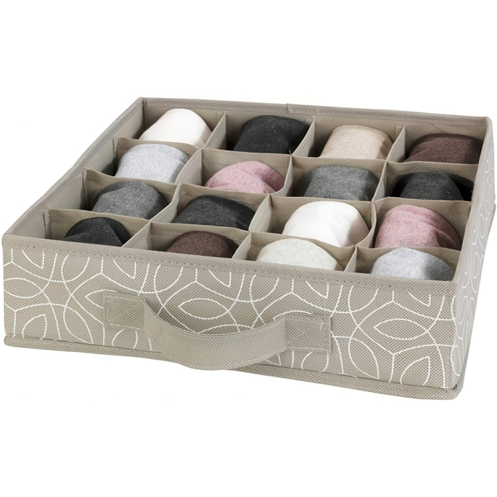 Drawer Organizer 16 compartments, BALANCE, 31 x 31 x H8,5 cm, Beige in the group Storage / Wardrobe storage / Sorting boxes at SmartaSaker.se (41904)