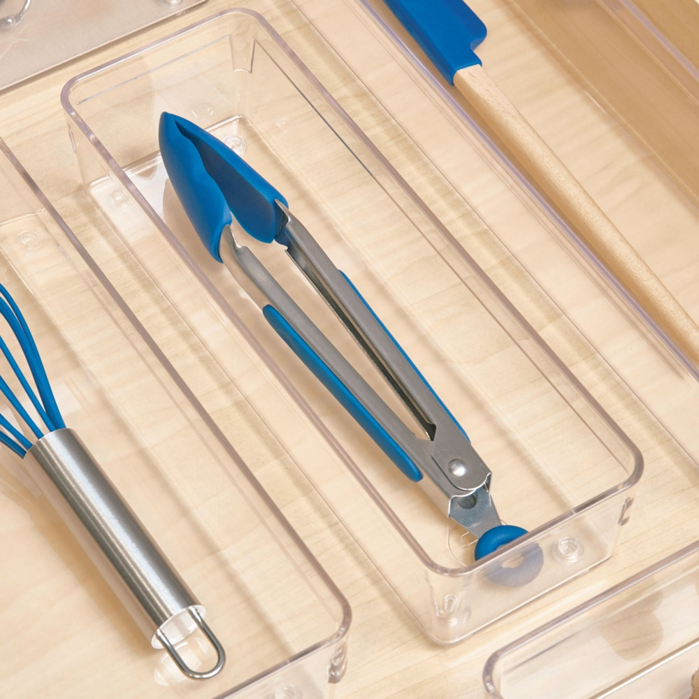Drawer Organisers, iDESIGN DRAWER SOLUTIONS LARGE, 30,5 x 7,6 x H 5,1 cm, Transparent in the group Storage / Storage boxes / Mini organizers at SmartaSaker.se (41908)