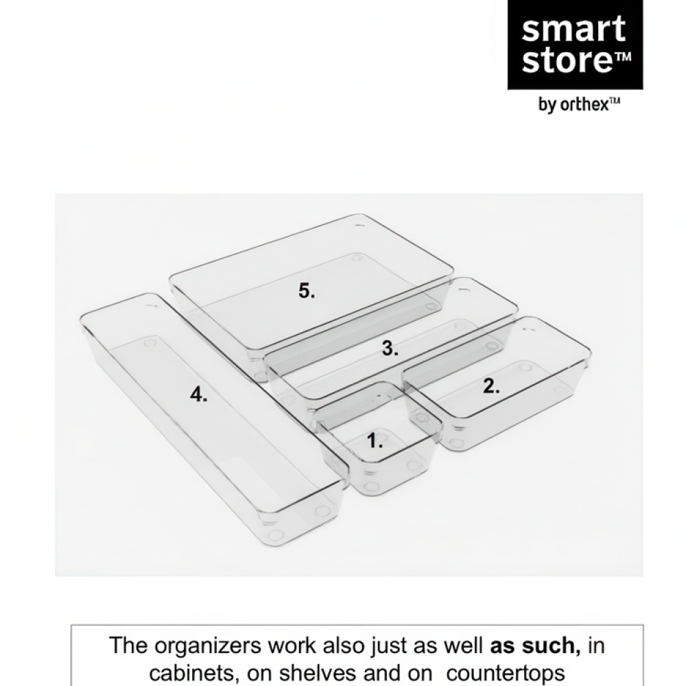Long, narrow drawer for small storage, 30x10x6 cm, SmartStore in the group Storage / Storage boxes / Mini organizers at SmartaSaker.se (41910)