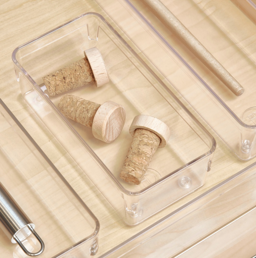 Drawer Organisers, iDESIGN DRAWER SOLUTIONS SMALL, 15,2 x 7,6 x H 5,1 cm, Transparent in the group Storage / Storage boxes / Mini organizers at SmartaSaker.se (41913)