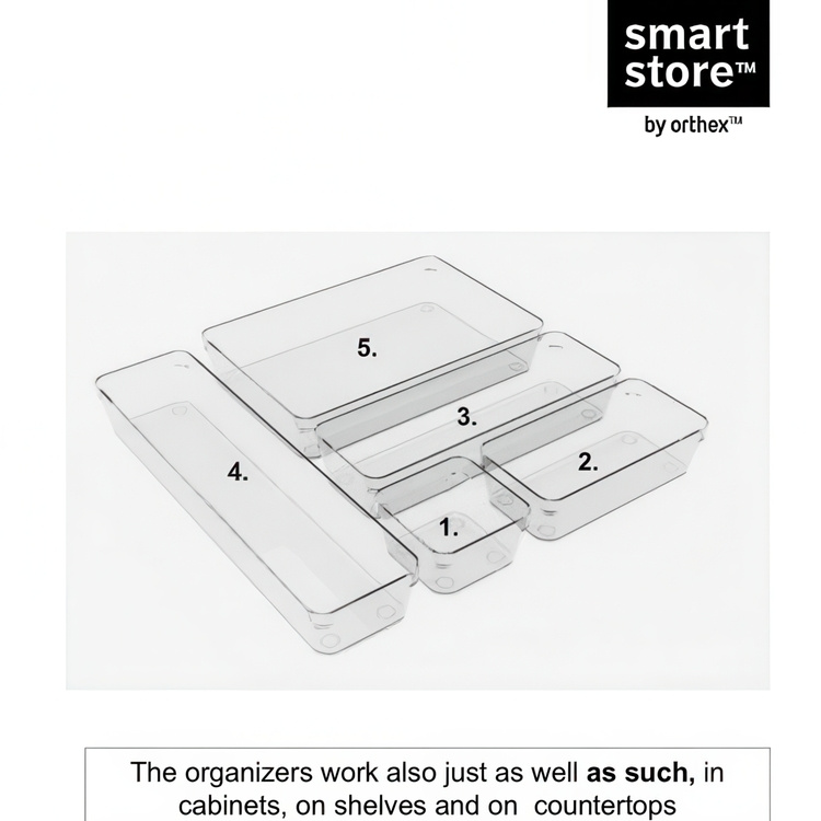 Drawer Organiser, COMPACT SORT, 30 x 20 x H 6 cm in the group Storage / Storage boxes / Mini organizers at SmartaSaker.se (41914)