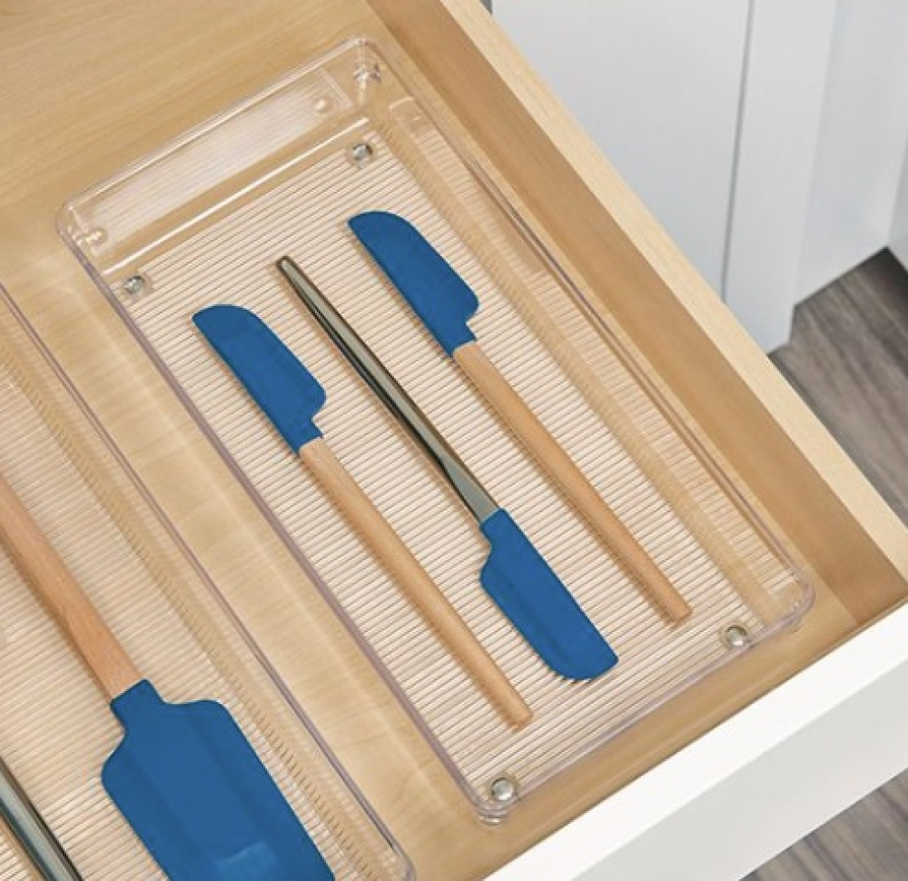 Drawer Organisers, LINUS SHALLOW LARGE, 30,5 x 15,2 x H 5,1 cm, Transparent in the group Storage / Kitchen storage / Kitchen cabinet organizers / Cutlery drawers at SmartaSaker.se (41916)