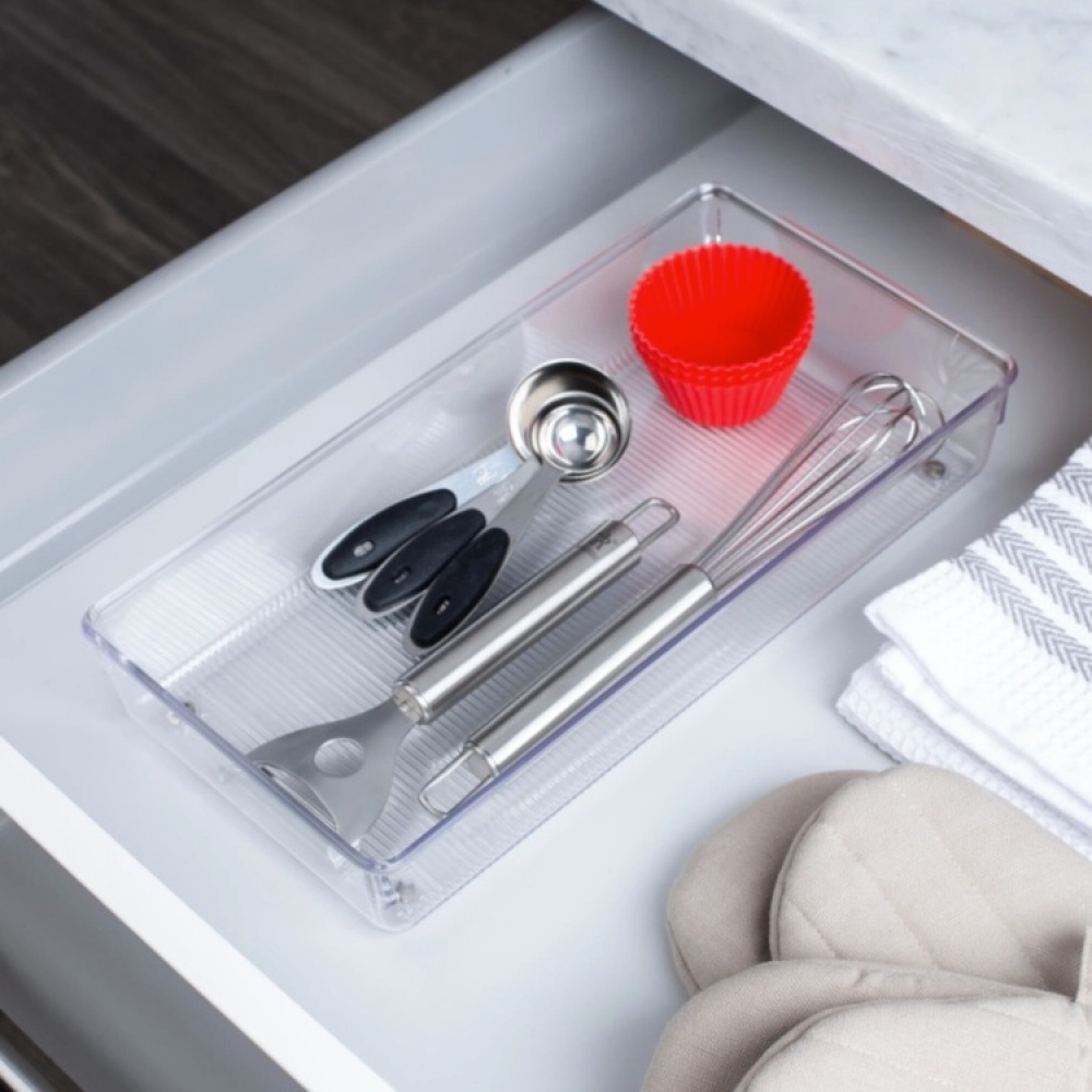 Drawer Organisers, LINUS SHALLOW LARGE, 30,5 x 15,2 x H 5,1 cm, Transparent in the group Storage / Kitchen storage / Kitchen cabinet organizers / Cutlery drawers at SmartaSaker.se (41916)
