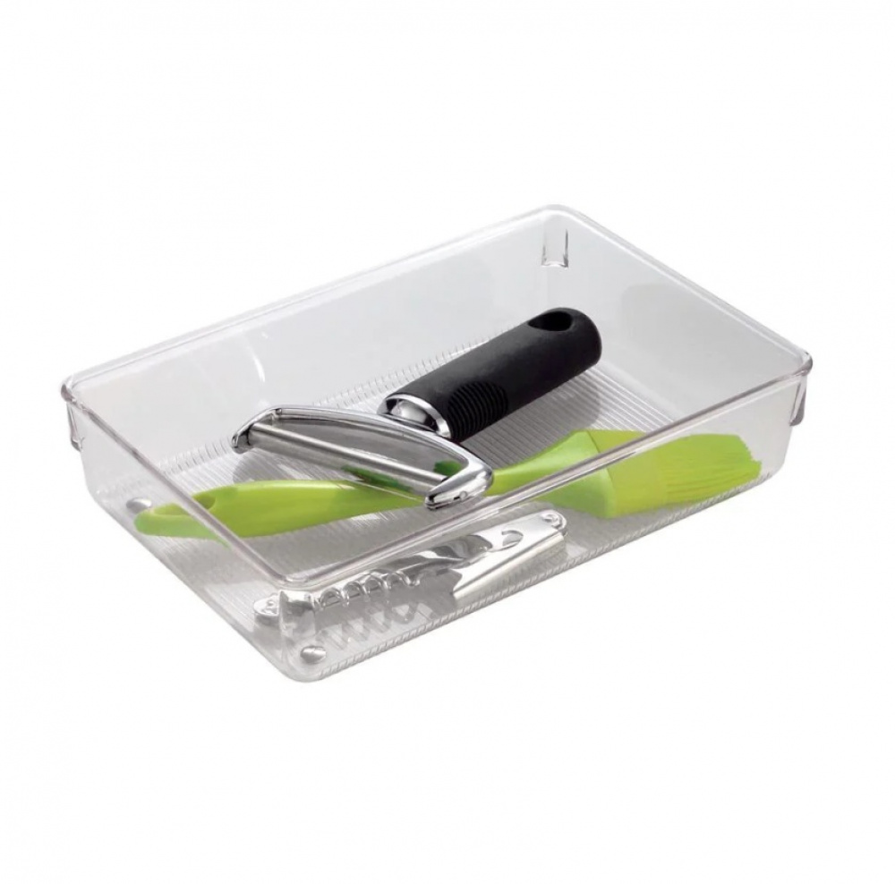 Drawer Organisers, LINUS SHALLOW MEDIUM, 22,9 x 15,2 x H 5,1 cm, Transparent in the group Storage / Kitchen storage / Kitchen cabinet organizers / Cutlery drawers at SmartaSaker.se (41917)