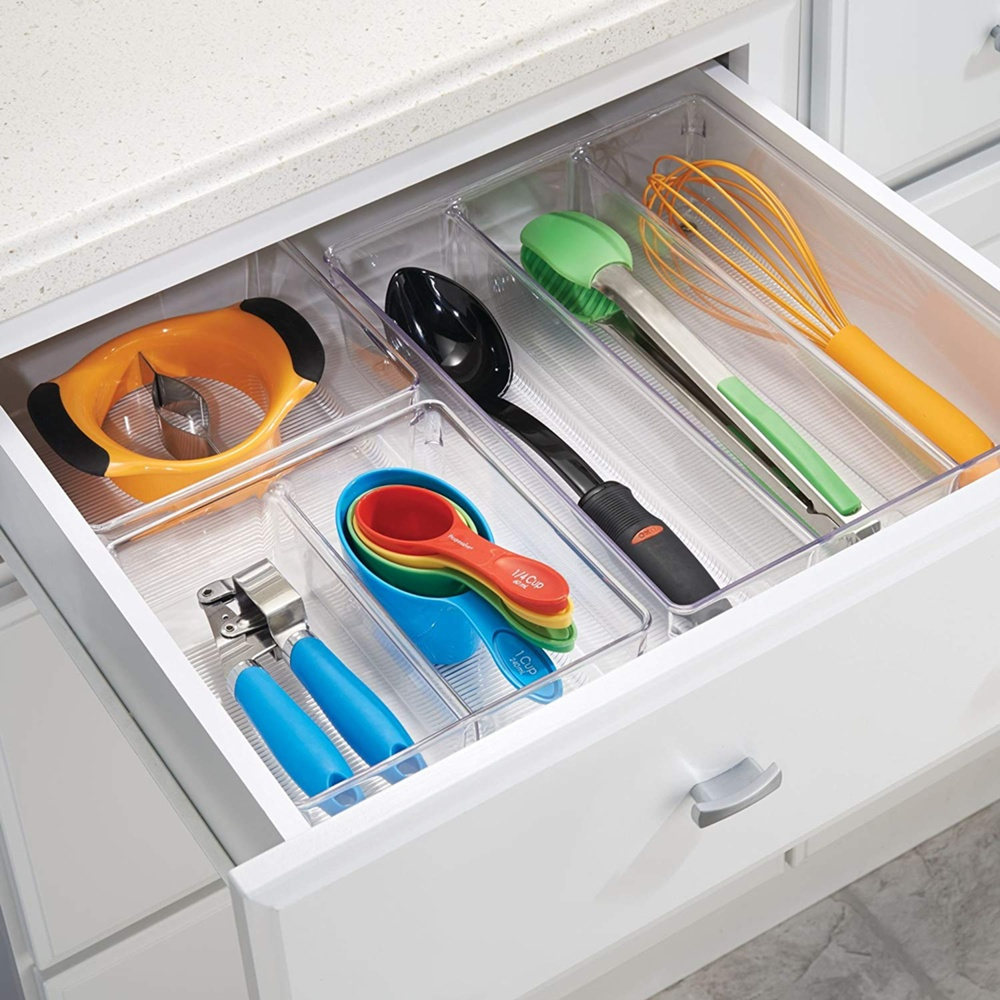 Organizer Tray, GRAND UTENSILS ORGANIZER, 35 x 26,7 x H 7,6 cm , Clear in the group Storage / Kitchen storage / Kitchen cabinet organizers / Cutlery drawers at SmartaSaker.se (41920)