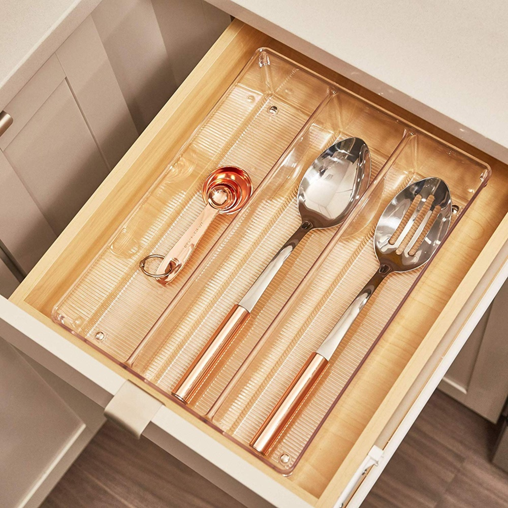 Organizer Tray, GRAND UTENSILS ORGANIZER, 35 x 26,7 x H 7,6 cm , Clear in the group Storage / Kitchen storage / Kitchen cabinet organizers / Cutlery drawers at SmartaSaker.se (41920)