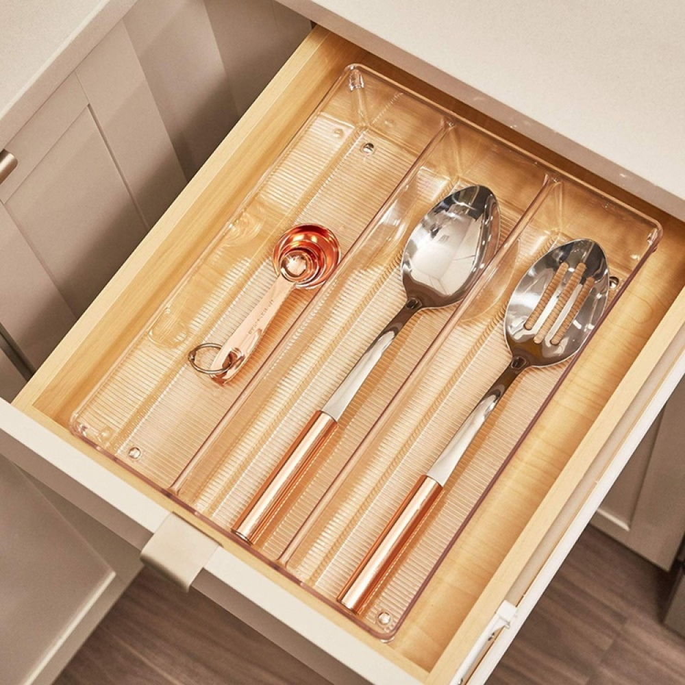 Organizer Tray, GRAND UTENSILS ORGANIZER, 35 x 26,7 x H 7,6 cm , Clear in the group Storage / Kitchen storage / Kitchen cabinet organizers / Cutlery drawers at SmartaSaker.se (41920)