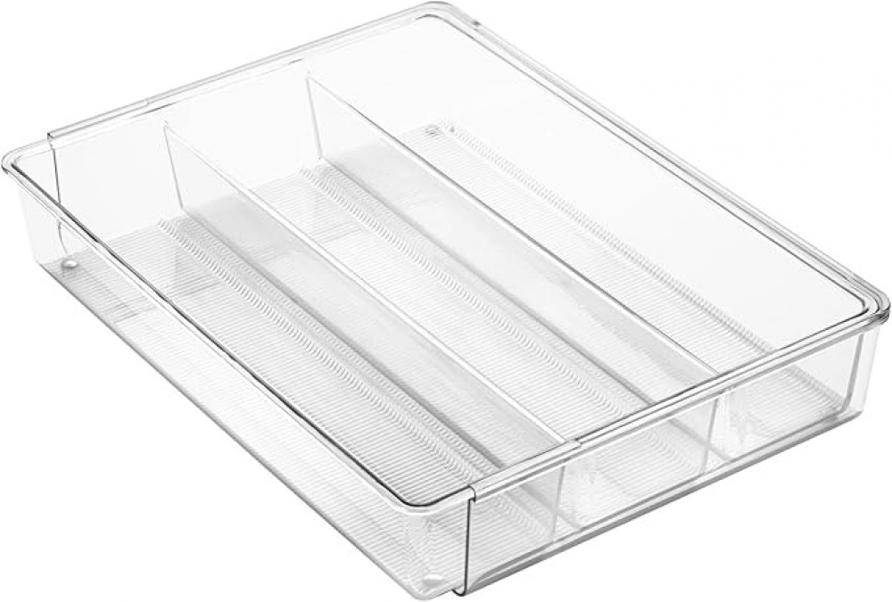 Cutlery Tray, Expandable, GRAND UTENSILS, 40,6~57 x 30,5 x H 7,6 cm, Transparent in the group Storage / Kitchen storage / Kitchen cabinet organizers / Cutlery drawers at SmartaSaker.se (41922)