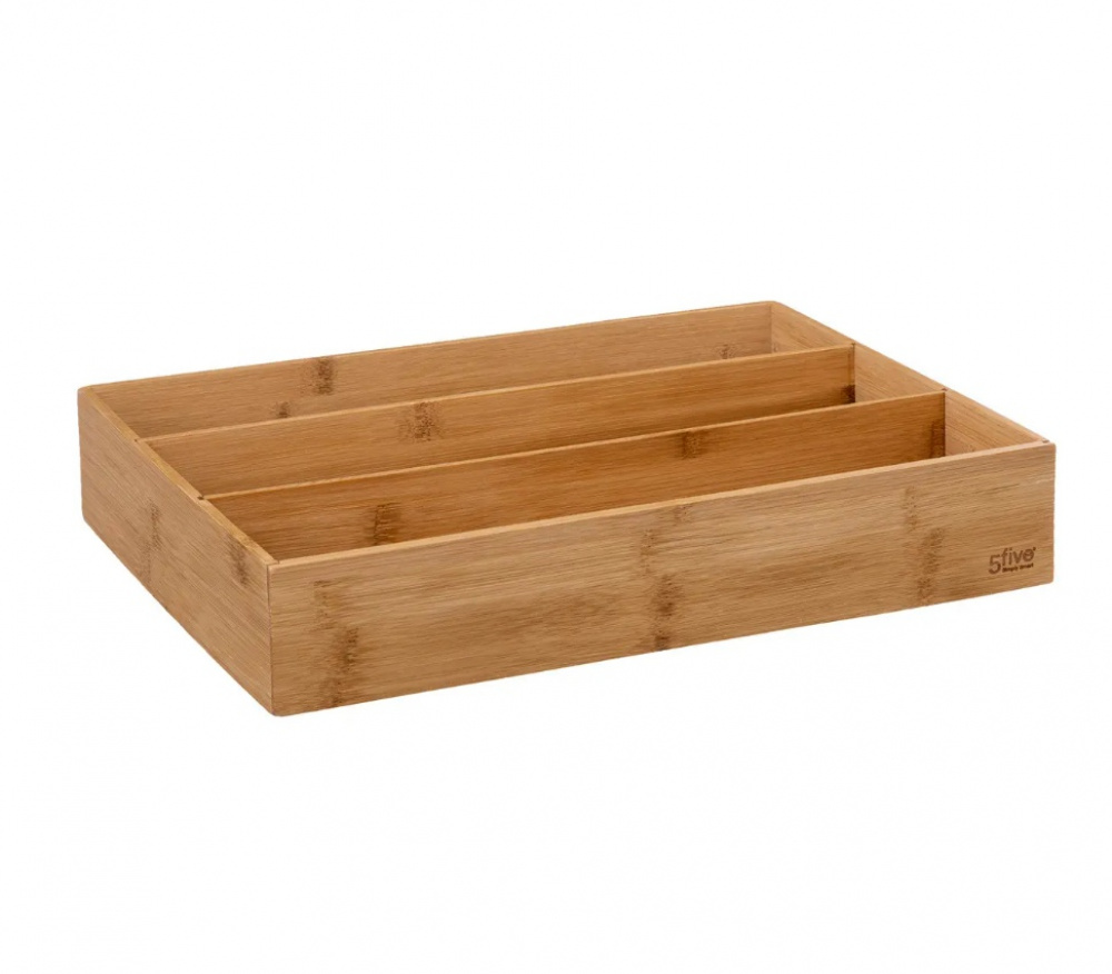 Storage Tray for utensils, Bamboo, TIDY SMART, 38 x 28 x H 7 cm, Nature in the group Storage / Kitchen storage / Kitchen cabinet organizers / Cutlery drawers at SmartaSaker.se (41923)