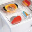 Drawer Organiser, Square, LINUS SHALLOW MEDIUM, 16,3 x 16,3 x H 5,1 cm, Transparent Drawer Organiser, Square, LINUS SHALLOW MEDIUM, 16,3 x 16,3 x H 5,1 cm, Transparent