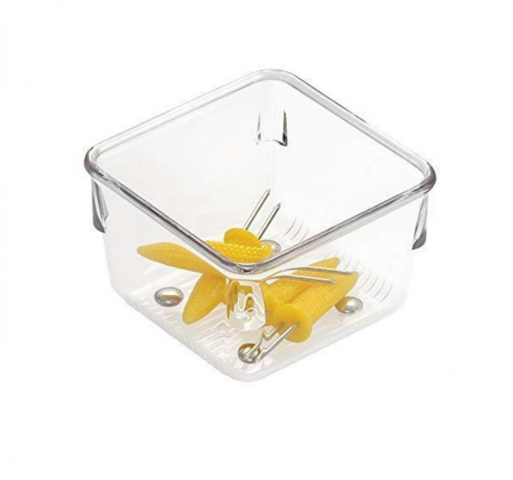 Drawer Organiser, Square, LINUS SHALLOW SMALL, 8,1 x 8,1 x H 5,1 cm, Transparent in the group Storage / Kitchen storage / Kitchen cabinet organizers / Cutlery drawers at SmartaSaker.se (41927)