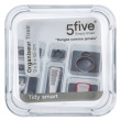 Storage tray, Small Square, TIDY SMART ORGANIZER, 9 x 9 x H 4,5 cm, Clear / Dark Grey Storage tray, Small Square, TIDY SMART ORGANIZER, 9 x 9 x H 4,5 cm, Clear / Dark Grey
