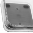 Storage tray, Small Square, TIDY SMART ORGANIZER, 9 x 9 x H 4,5 cm, Clear / Dark Grey Storage tray, Small Square, TIDY SMART ORGANIZER, 9 x 9 x H 4,5 cm, Clear / Dark Grey