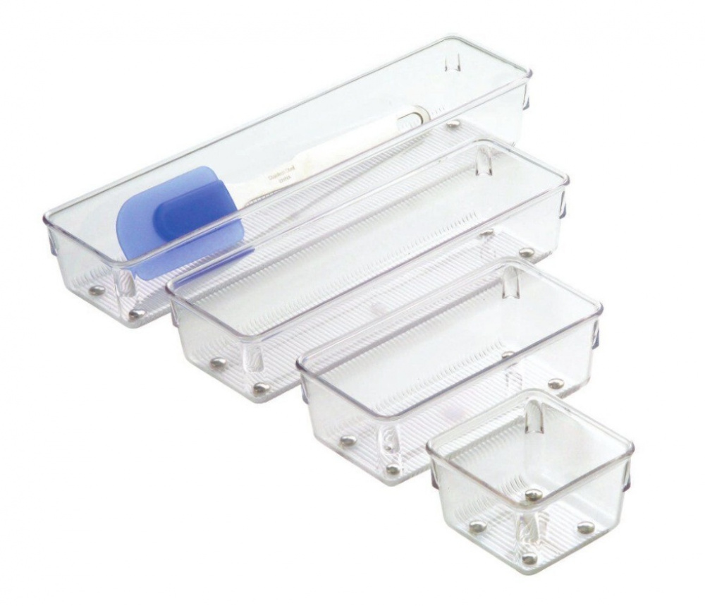 Drawer Organisers, LINUS SHALLOW LARGE, 32,5 x 8,1 x H 5,1 cm, Transparent in the group Storage / Kitchen storage / Kitchen cabinet organizers / Cutlery drawers at SmartaSaker.se (41930)