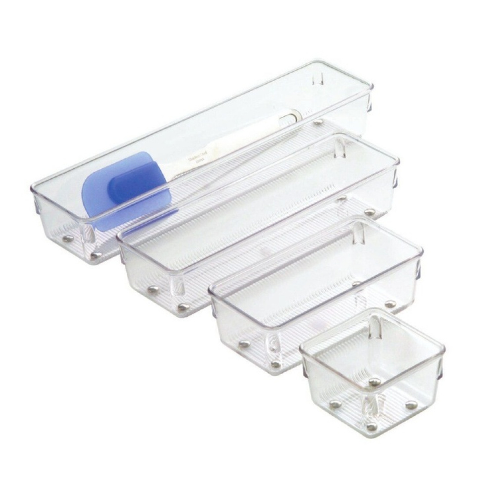 Drawer Organisers, LINUS SHALLOW LARGE, 32,5 x 8,1 x H 5,1 cm, Transparent in the group Storage / Kitchen storage / Kitchen cabinet organizers / Cutlery drawers at SmartaSaker.se (41930)