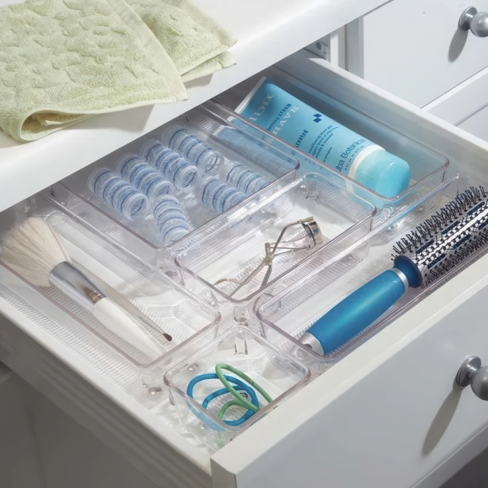 Drawer Organisers, LINUS SHALLOW LARGE, 32,5 x 8,1 x H 5,1 cm, Transparent in the group Storage / Kitchen storage / Kitchen cabinet organizers / Cutlery drawers at SmartaSaker.se (41930)