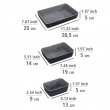 Drawer Organisers in recycled polyester, Set of 7, FELT MODULAR TRAYS, Grey Drawer Organisers in recycled polyester, Set of 7, FELT MODULAR TRAYS, Grey
