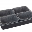 Drawer Organisers in recycled polyester, Set of 7, FELT MODULAR TRAYS, Grey Drawer Organisers in recycled polyester, Set of 7, FELT MODULAR TRAYS, Grey