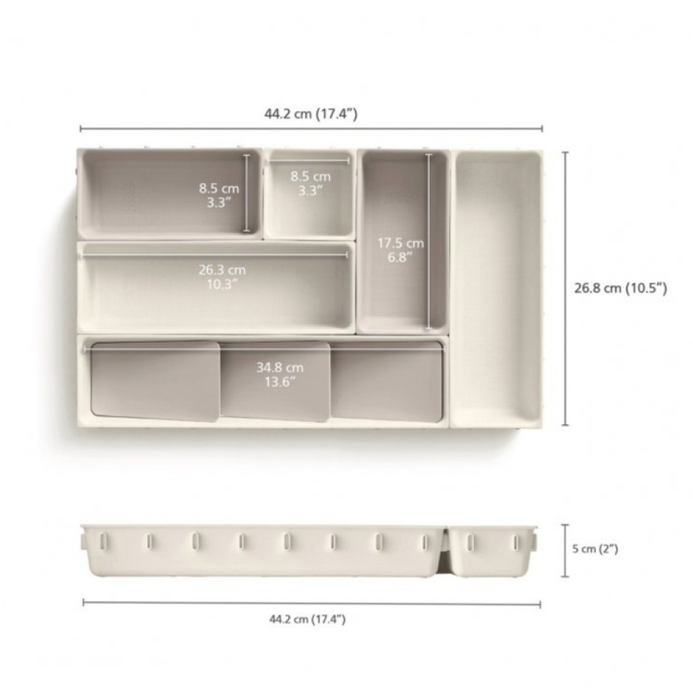 Storage trays, Set of 7, VIVA DRAWER ORGANISER, Joseph Joseph, Shell in the group Storage / Kitchen storage / Kitchen cabinet organizers / Cutlery drawers at SmartaSaker.se (41941)