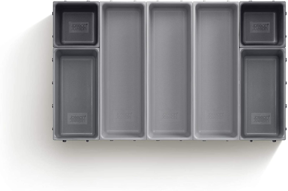 Storage trays, Set of 7, BLOX SMALL DRAWER ORGANISER, Joseph Joseph, Grey in the group Storage / Kitchen storage / Kitchen cabinet organizers / Cutlery drawers at SmartaSaker.se (41942)