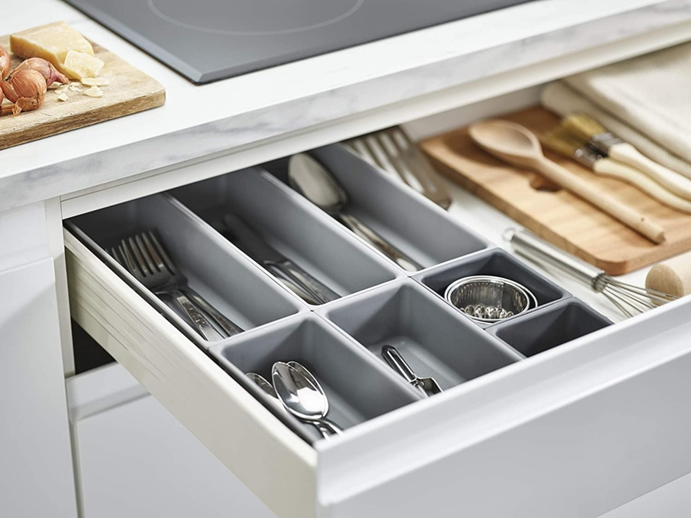 Storage trays, Set of 7, BLOX SMALL DRAWER ORGANISER, Joseph Joseph, Grey in the group Storage / Kitchen storage / Kitchen cabinet organizers / Cutlery drawers at SmartaSaker.se (41942)