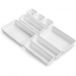 Drawer Organisers, Set of 8, MODULAR TRAYS, White Drawer Organisers, Set of 8, MODULAR TRAYS, White