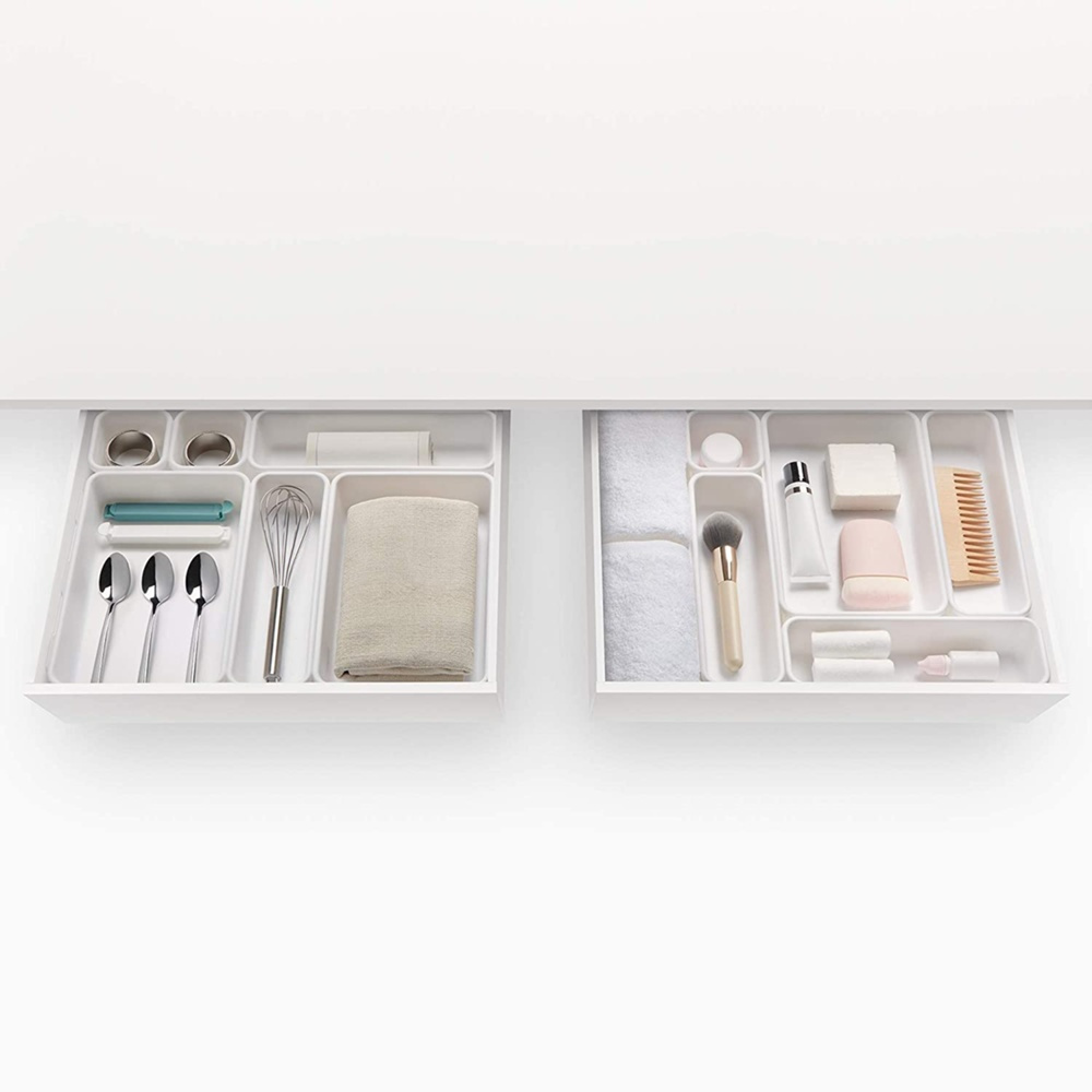Drawer Organisers, Set of 8, MODULAR TRAYS, White in the group Storage / Kitchen storage / Kitchen cabinet organizers / Cutlery drawers at SmartaSaker.se (41943)