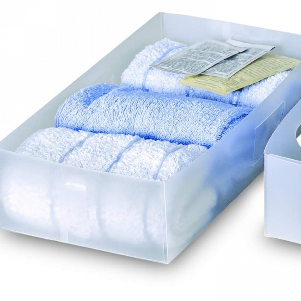 Drawer organizers, Set of 2, DIVISORI PER CASETTI, 15,5 x 30 x H 8 cm, Transparetnt White in the group Storage / Wardrobe storage / Sorting boxes at SmartaSaker.se (41944)