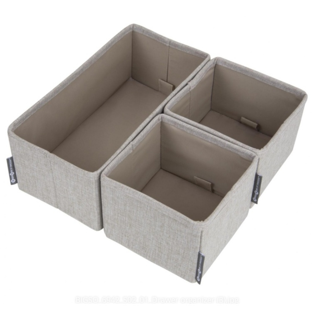 Drawer Organizers, Set of 3, BIGSO SOFT STORAGE in the group Storage / Wardrobe storage / Sorting boxes at SmartaSaker.se (41945)