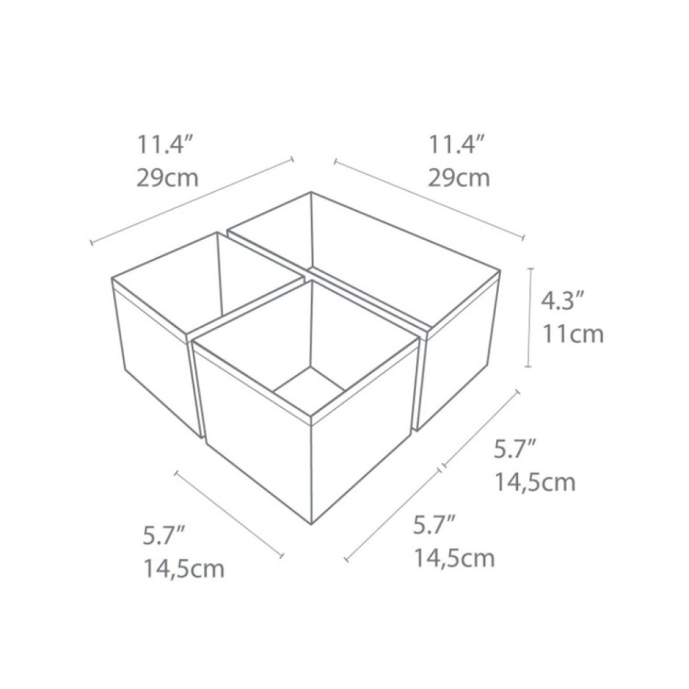 Drawer Organizers, Set of 3, BIGSO SOFT STORAGE in the group Storage / Wardrobe storage / Sorting boxes at SmartaSaker.se (41945)