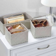 Dresser organizers,Set of 3, CHEVRON ACCESSORY ORGANISER, Grey / Beige Dresser organizers,Set of 3, CHEVRON ACCESSORY ORGANISER, Grey / Beige