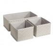Dresser organizers,Set of 3, CHEVRON ACCESSORY ORGANISER, Grey / Beige Dresser organizers,Set of 3, CHEVRON ACCESSORY ORGANISER, Grey / Beige