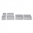 Boxes for sorting, Set with 6, PREMIUM DRAWER ORGANIZERS, Grey Boxes for sorting, Set with 6, PREMIUM DRAWER ORGANIZERS, Grey